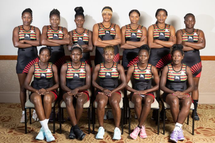 Players during the Malawi national netball team profile shoot at Southern Sun The Cullinan. (Photo by Misha Jordaan/Gallo Images/Netball World Cup 2023)