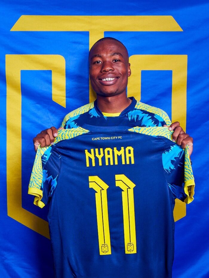 Cape Town City announcing the new signing Tshegofatso Nyama.