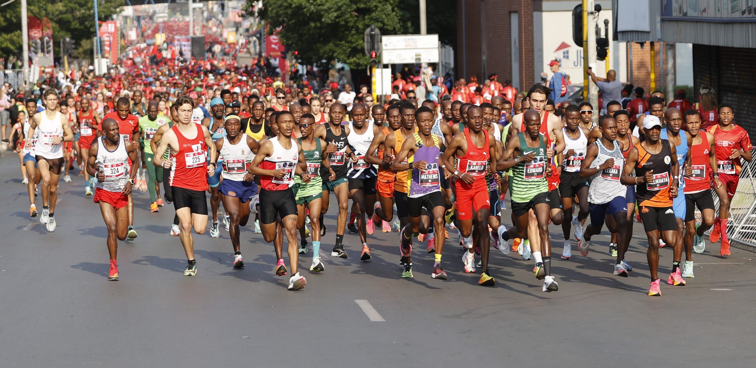 Absa RUN YOUR CITY JOBURG 10K Elite Race Start by Felix Dlangamandla