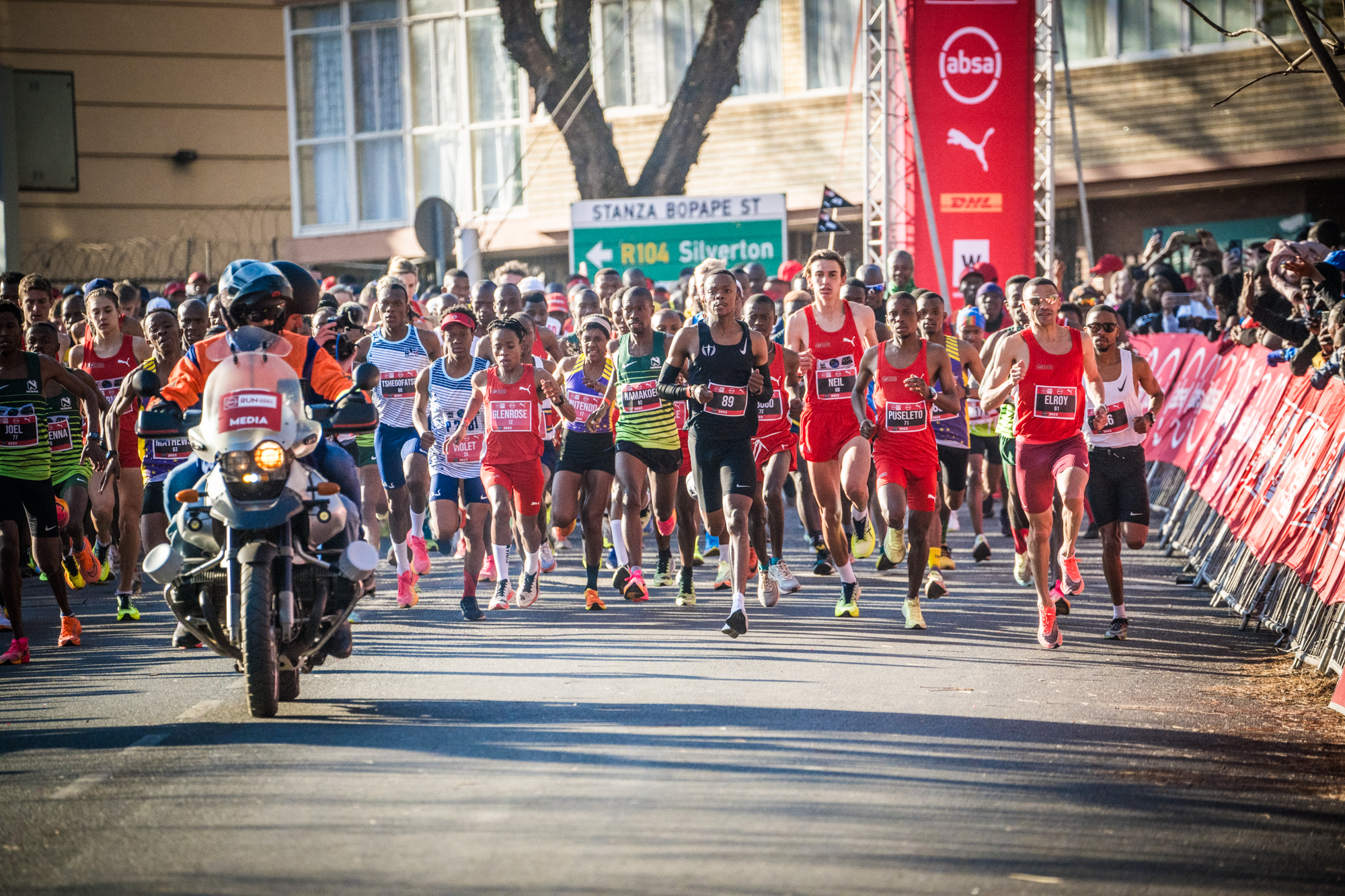 Absa RUN YOUR CITY TSHWANE 10K Elite Race Start by Tobias Ginsberg