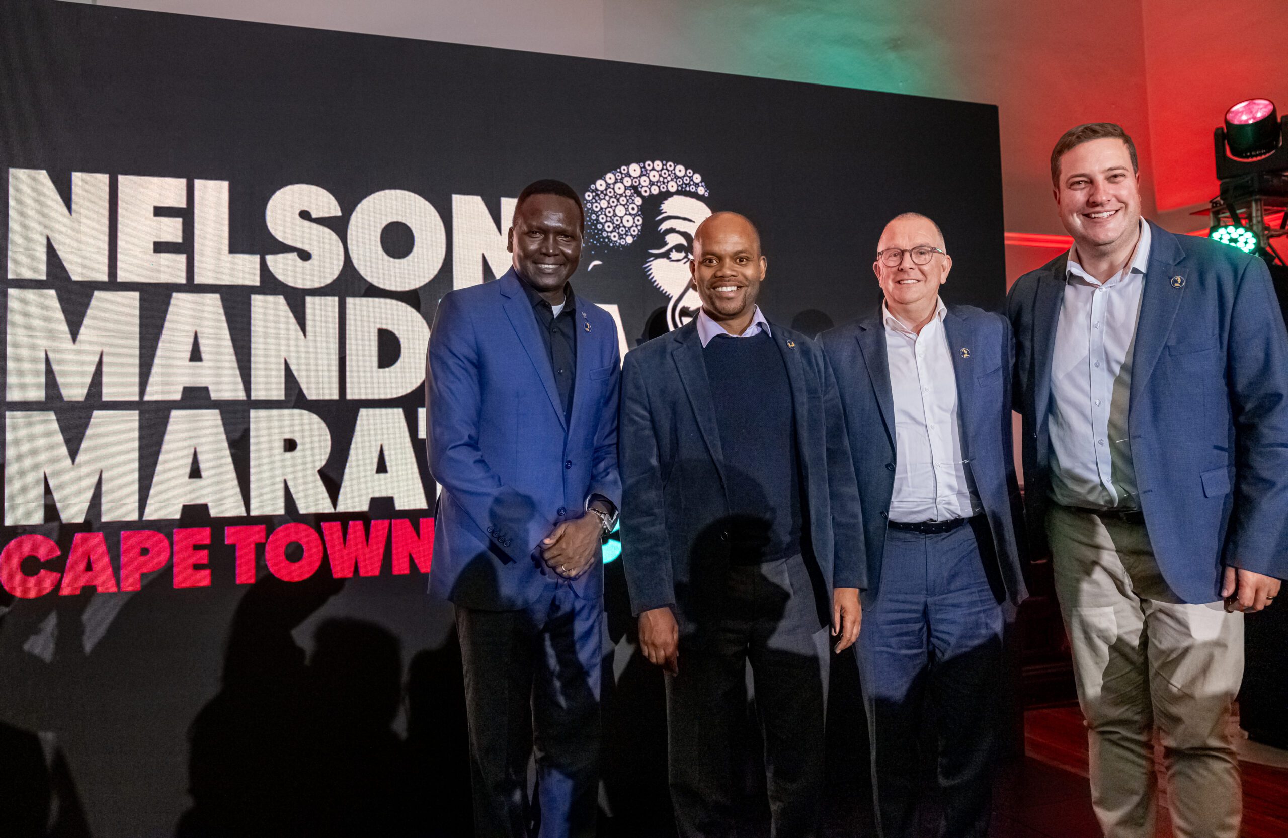 Dr. Paul Tergat, Dr Mbongiseni Buthelezi, Bob Verbeeck and Mayor Geordin Hill-Lewis 1