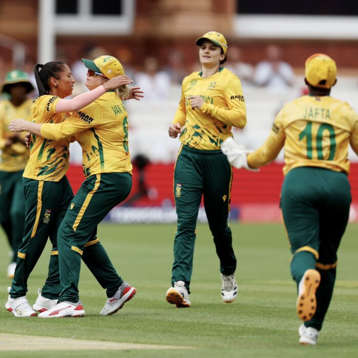 Proteas Women celebrates.